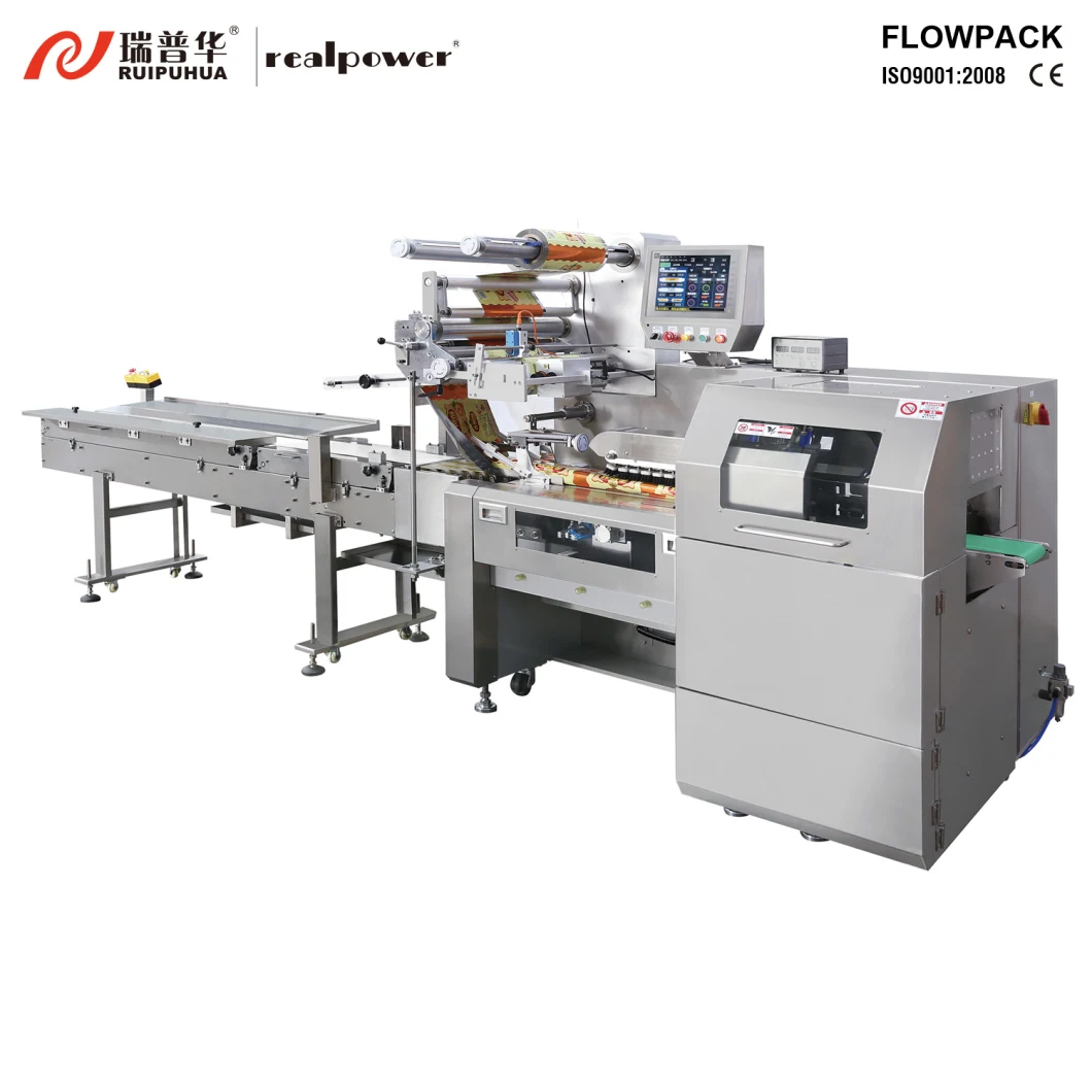 Automatic Packaging Machine Bread Arbaic Pita Bread Hot Dog Burger Bun Slicer Horizontal Flow Packing Machine508s